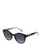 Moschino Women's Sunglasses with Black Plastic Frame and Black Lens MOL068/S 807/9O