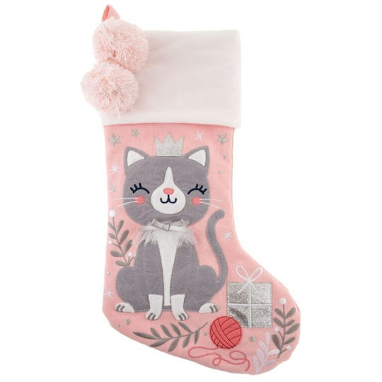 Weihnachtliche Dekorative Socke L50.8xB29cm. Rosa