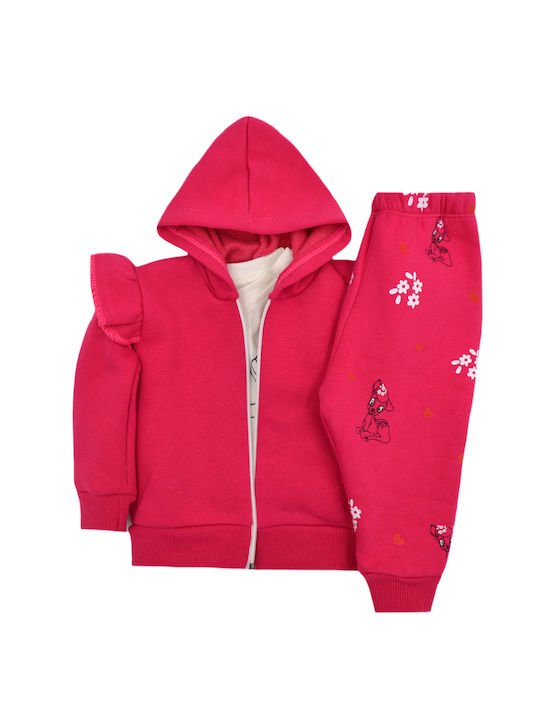 Extan Bebe Kids Sweatpants Set Fuchsia 2pcs