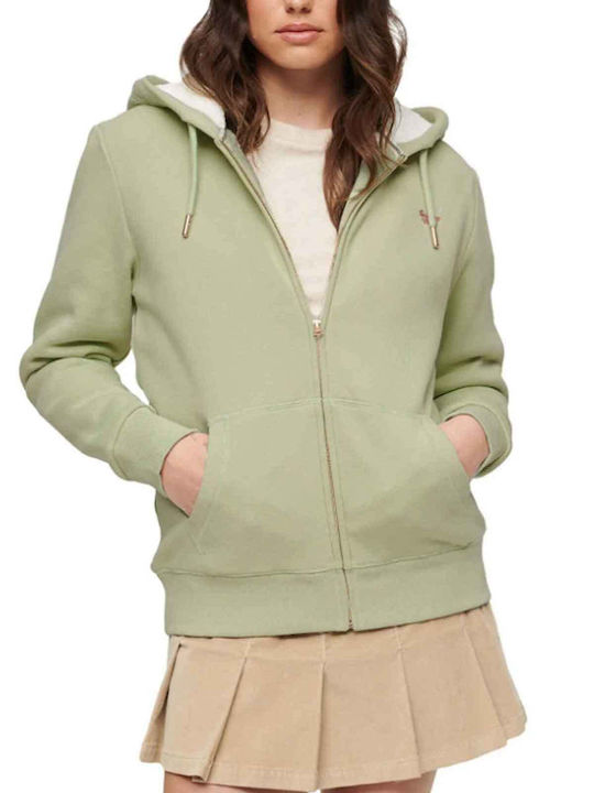 Superdry Borg Γυναικεία Ζακέτα Φούτερ με Κουκού...
