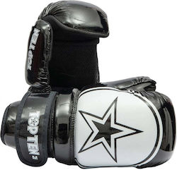 Top Ten Pointfighter Glossy Γάντια Πυγμαχίας από Συνθετικό Δέρμα για Αγώνα Μαύρα