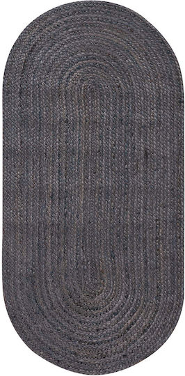 Silk Fashion 1751 Χαλί Ορθογώνιο Καλοκαιρινό από Γιούτα Dark Grey 60x130cm
