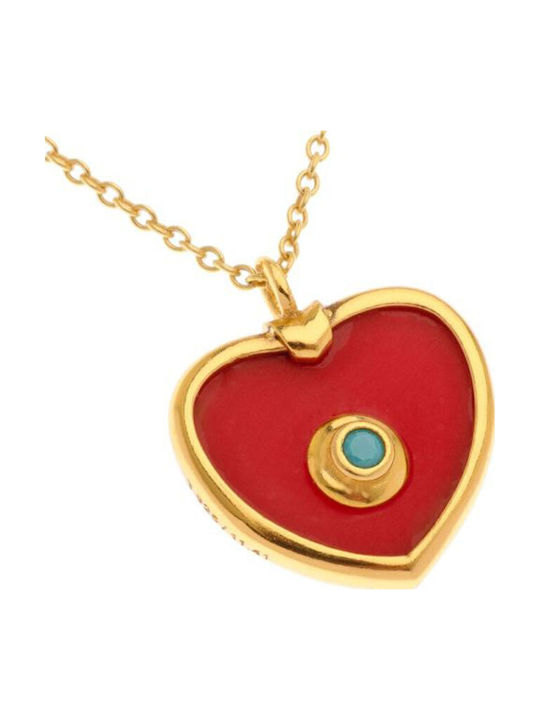 Arteon Necklace with design Heart from Gold Plated Silver