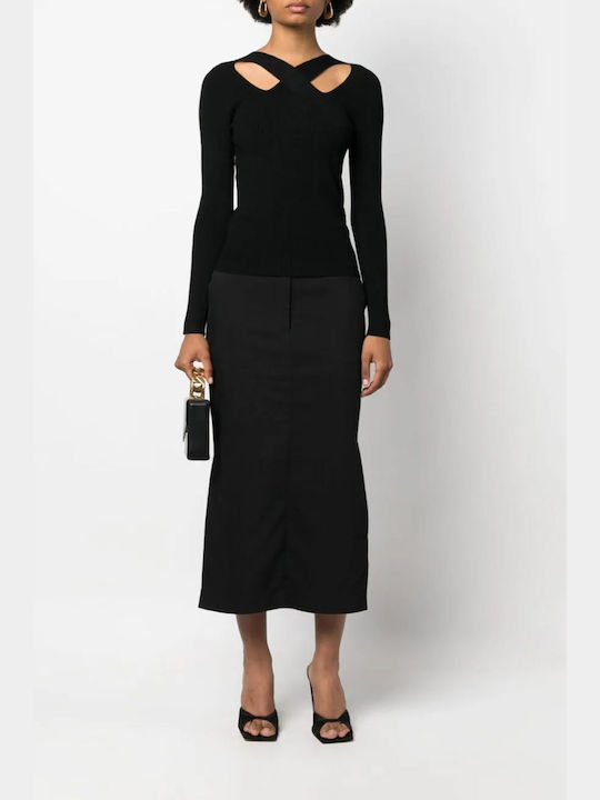 Michael Kors Women's Blouse Long Sleeve Black