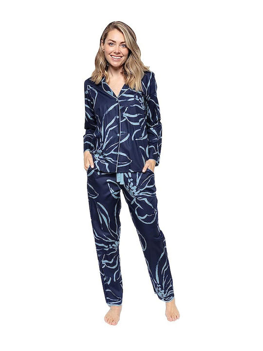 Cyberjammies Winter Women's Pyjama Set Blue