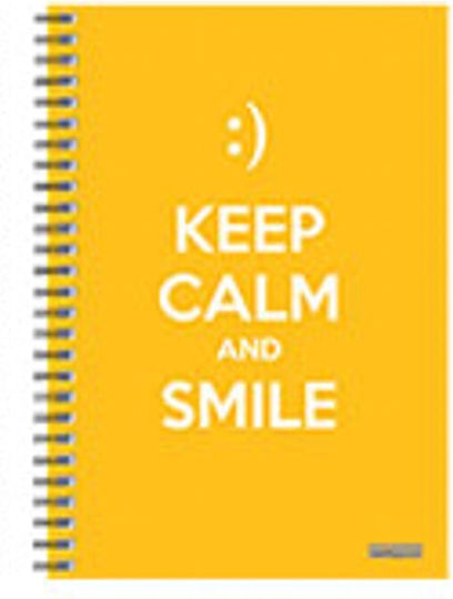 Metron Τετράδιο Ριγέ Α4 30 Φύλλων Keep Calm & Smile