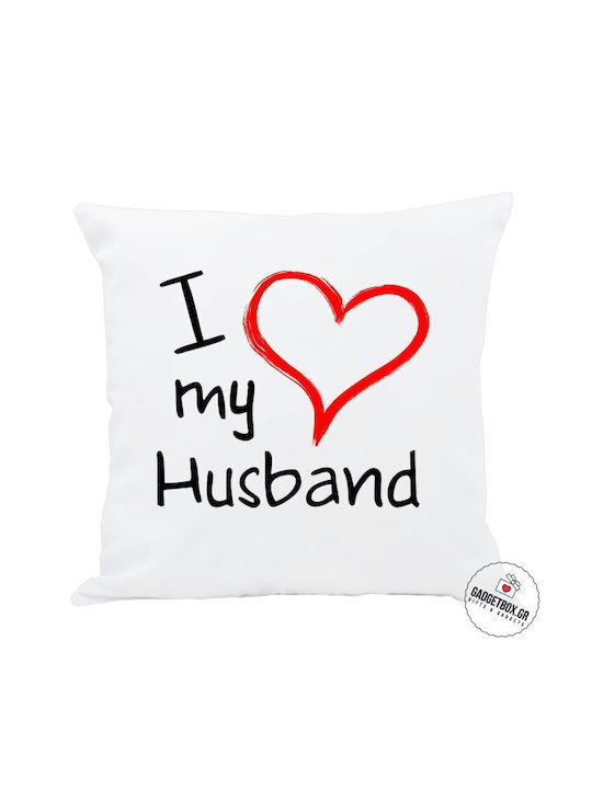 I-Total Sofa Cushion I Love My Husband White 30x30cm