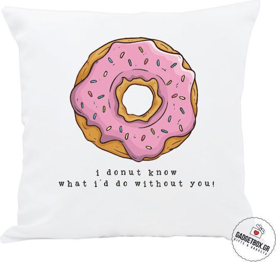 I-Total Sofa Cushion For Lover Donut White 30x30cm