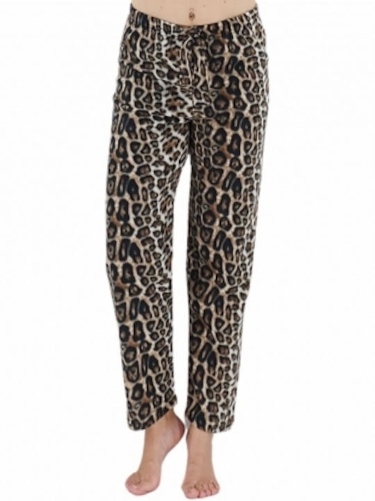 Prive Underwear De iarnă Fleece Pantaloni Pijamale pentru Femei Leopard Prive