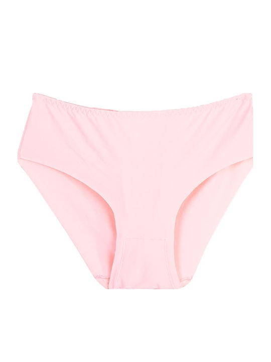 Hochtailliert Damen Slip Nahtlos Rosa