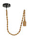 Koopman Pendant Light Brown with Rope for Socket E27