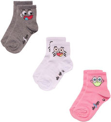 Design Letters Kids' Socks Knee-High Multicolored 3 Pairs