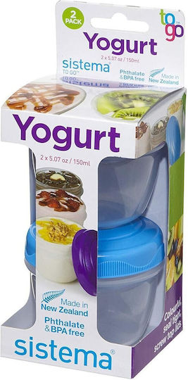 Sistema Yogurt To Go Μωβ-Μπλε 2τμχ