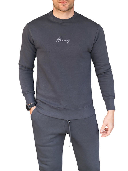 Henry Clothing Herren Sweatshirt Anthracite.