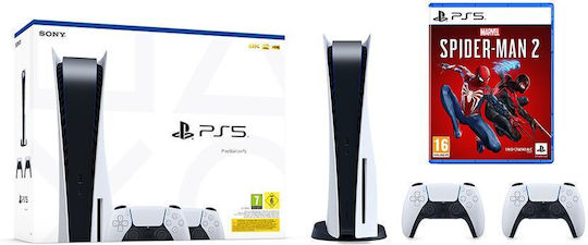 Sony PlayStation 5 & Marvel's Spider-Man 2 & DualSense Controller White