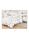 Detexpol 6476 Set Husă de Pilotă 160x200cm Single cu Față de Pernă Albă
