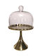Karvounis Cake Stand Gold 20.5x20.5x32cm