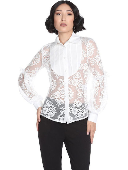 Relish Women's Long Sleeve Shirt White.