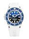 Bobroff Men's Watch 42mm Automatic with White Rubber Strap