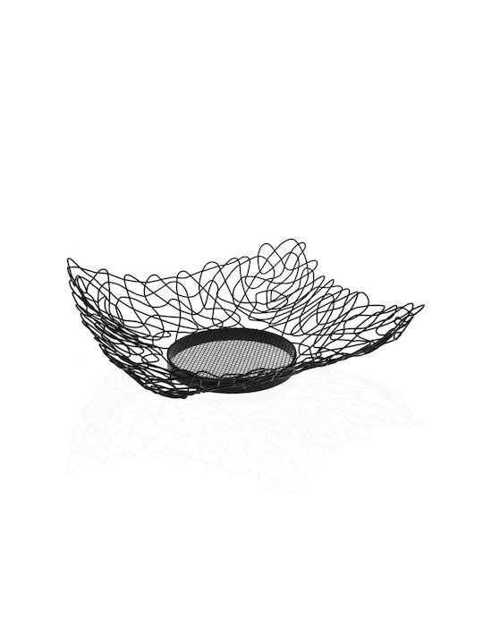 Versa Fruit Bowl Metallic Black 29x10x29cm