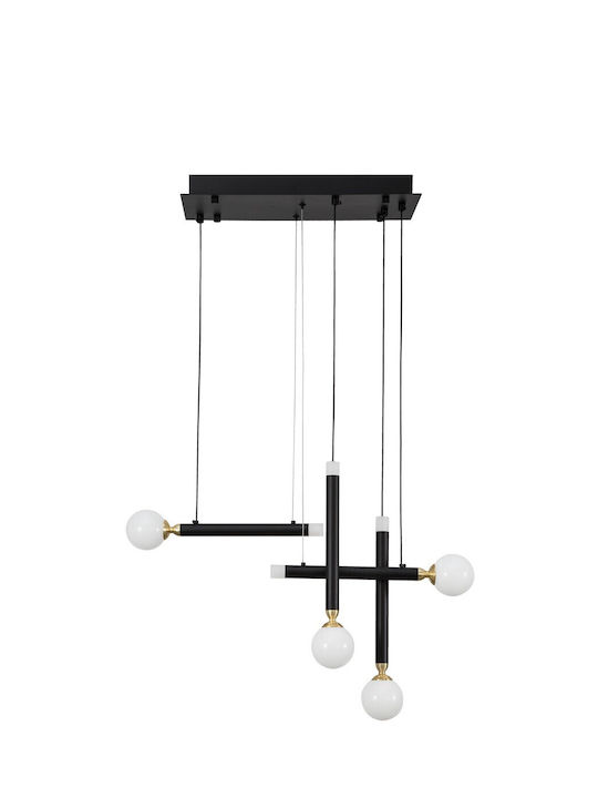 Nova Luce Pendant Light LED with Warm White Light Black