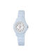 Q&Q Watch Battery with White Rubber Strap