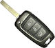 Car Key Shell with Blade with 3 Buttons