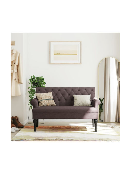 Διθέσιος Καναπές Σκούρο Καφέ 120x62x75.5εκ. 372123