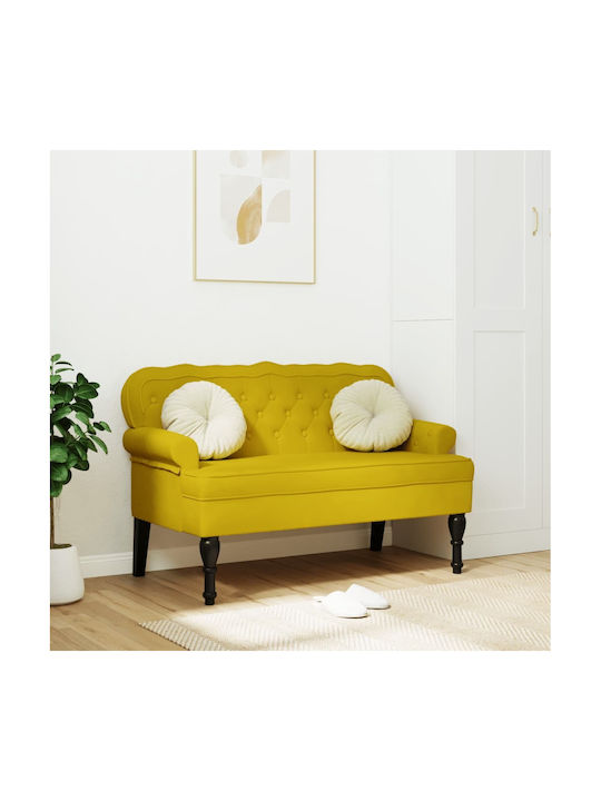 Διθέσιος Καναπές Βελούδινος Κίτρινο 119.5x64.5x...