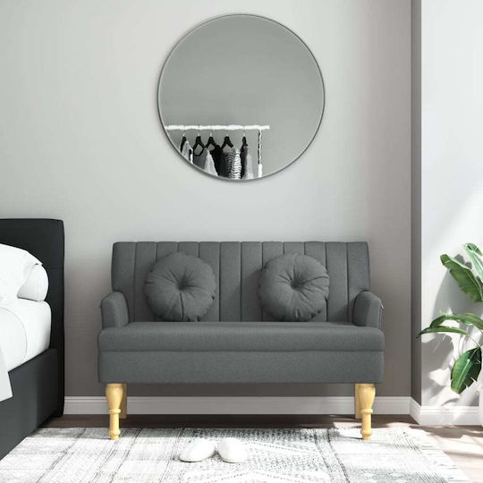 Canapea Cu Două Locuri Gri Închis Cu Perne Decorative 113x64.5x75.5cm