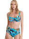 Set Bikini Ψηλόμεσο Animal Print Wild Blue