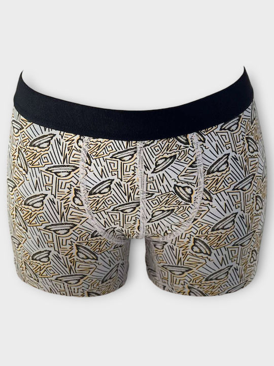 Herren Boxershorts Schwarz mit Mustern 1Packung