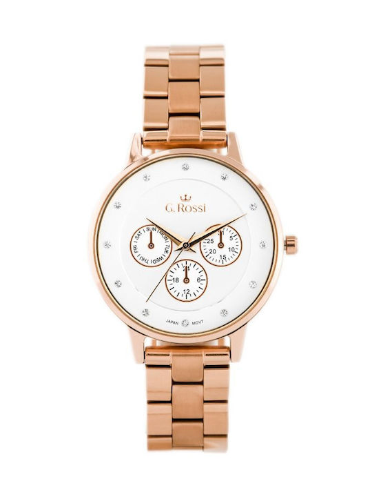 G.Rossi Uhr mit Rose Gold / Rose Gold Metallarmband