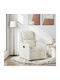 Relax Armchair with Footstool Cream 71x86.5x99.5cm