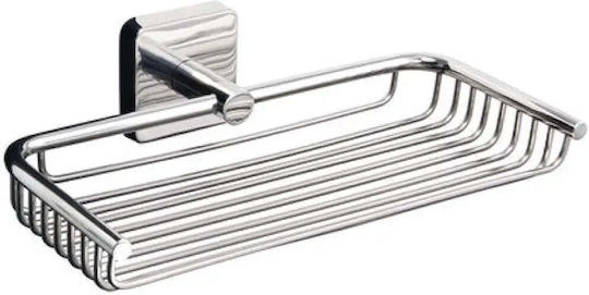 Kapitan Montat pe perete Raft Baie Inox 14x23x5.5cm Argintie