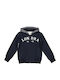 Kids Sweatshirt Cardigan with Hood Navy Blue