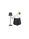 Aria Trade Plastic Table Lamp LED with Black Shade and Base