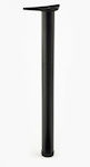 Finetto Πόδι Επίπλου από Μέταλλο Κατάλληλο για Τραπέζι Μαύρο 6x6x87cm