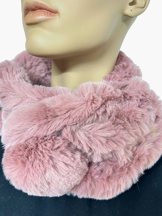 Bode Women's Fur Neck Warmer Pink