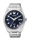 Citizen Herrenuhr 42mm Eco - Antrieb mit Silber Metallarmband