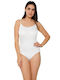 Sexen Lingerie Spaghetti Strap Bodysuit with Lace Slim Fit White