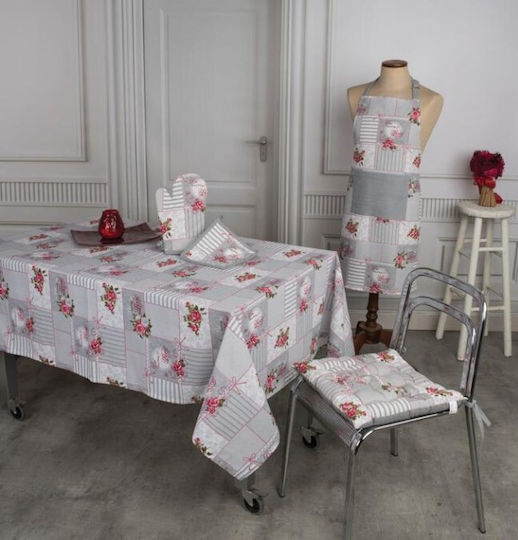 Flamingo Καρέ Τραπεζομάντηλο Βαμβακερό Grey 140x140εκ.