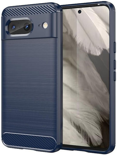 Brushed Carbon Back Cover Silicone Navy Blue (Google Pixel 8)
