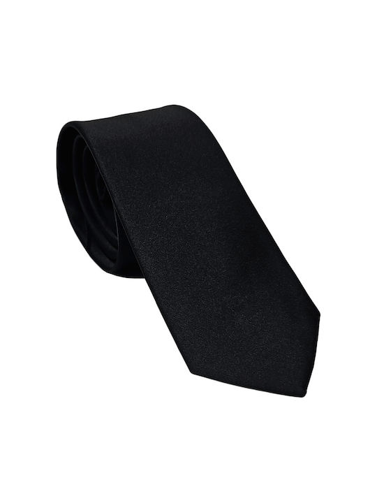 Mcan Ανδρική Γραβάτα Μονόχρωμη σε Μαύρο Χρώμα