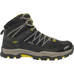 CMP Kids Waterproof Leather Hiking Boots Rigel Mid Black