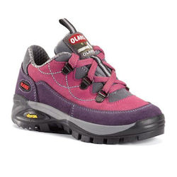 Olang Kids Leather Hiking Shoes Purple