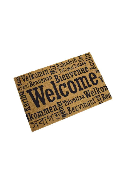 Doormat Karnatik Welcome Brown 40x60cm