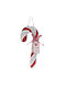 Ornament suspendat Baston Din lemn Roșu 25x11buc
