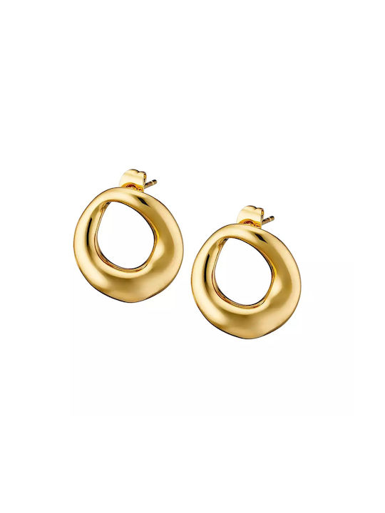 Oxzen Earrings made of Steel Gold Plated