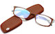 Moscow Mule Slim Pocket Ochelari De Citit +3.00 De Buzunar Maro MM/SlimPocketBrown/+3.00
